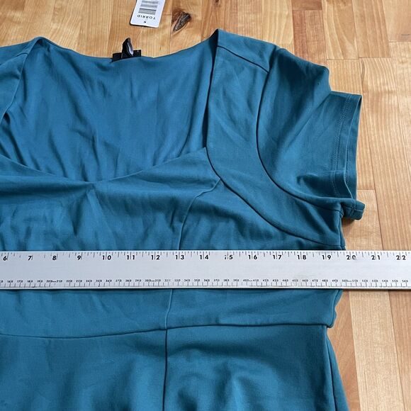 Torrid 2 Teal Fit and Flare Dress Rayon Blend Womens Sz‎ 2 NWT - Picture 7 of 13